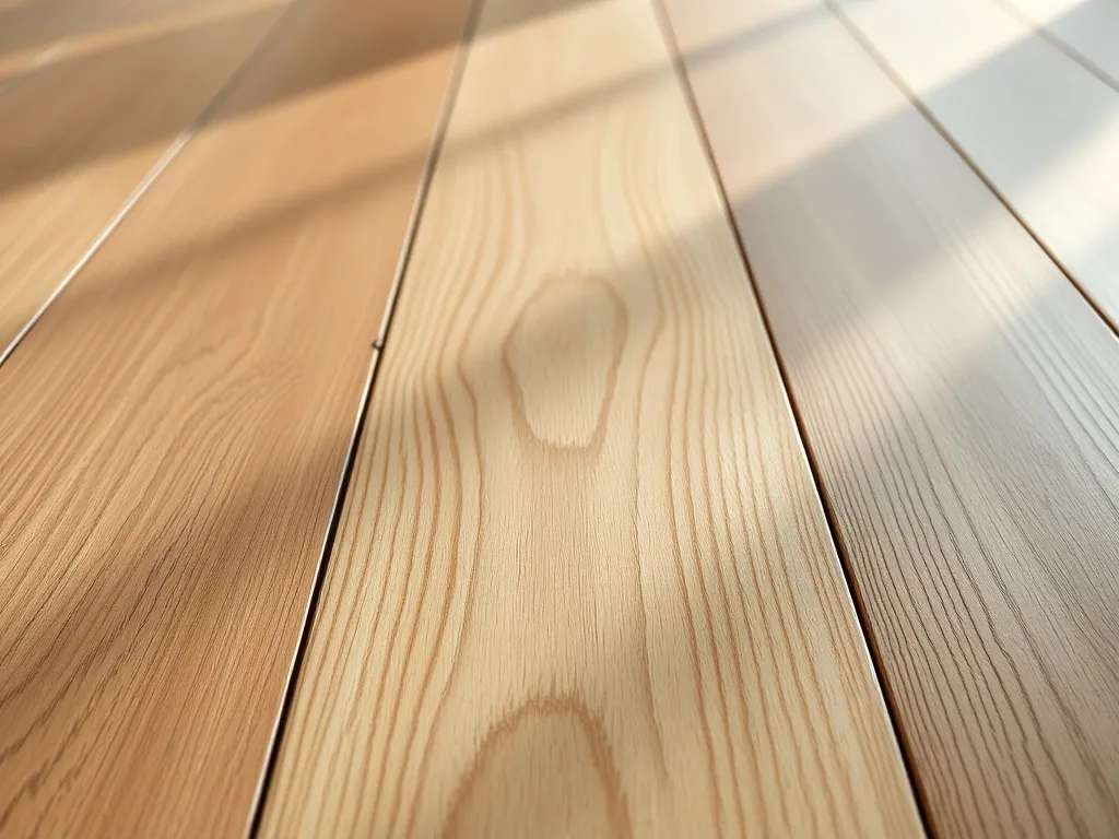 Close-up of high-quality oak wood planks with natural textur
